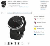 百思买网站提前外泄Moto 360智能手表信息