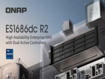 威联通科技推出 16 颗硬盘 SAS 双主动控制器 ES1686dc R2 3U 机架式 NAS，具备 HA 及最佳存储效率