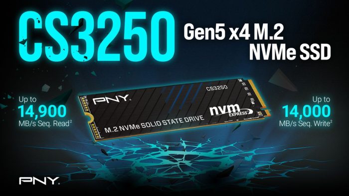 PNY 推出 CS3250 M.2 NVMe PCIe Gen5 x4 SSD,高端计算新标杆