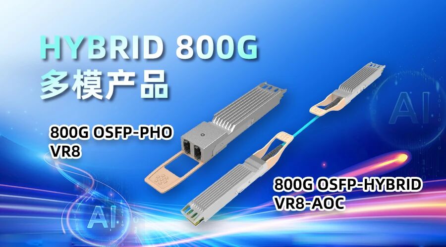 易飞扬推出800G HYBIRD绿色光互连产品，AI&DC互连迎品类创新