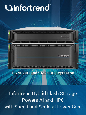 Infortrend混合闪存存储以更低成本的速度和规模驱动人工智能和高性能计算