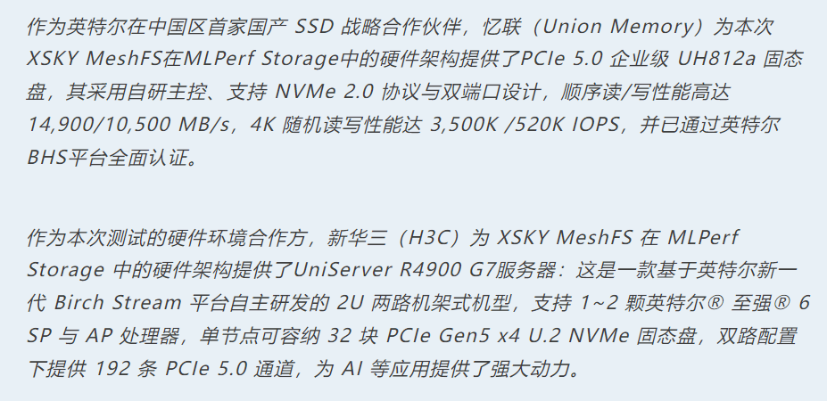 至强®6平台支撑XSKY MeshFS斩获MLPerf Storage v3.0九项第一