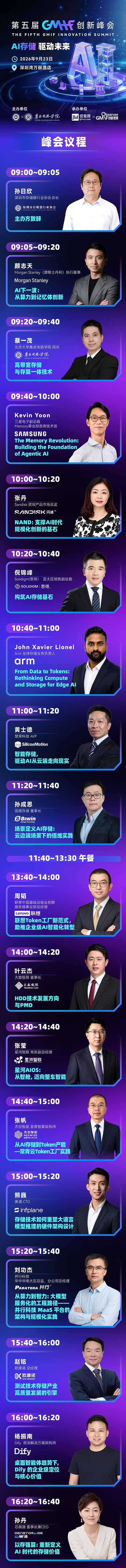 第五届GMIF创新峰会议程正式发布!AI存储年度盛会即将开启!