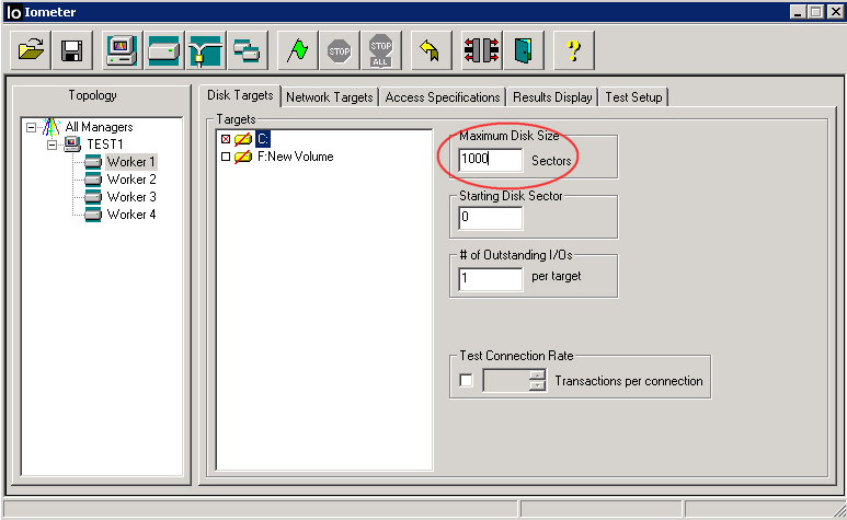iometer, 磁盘性能测试, 硬盘性能测试